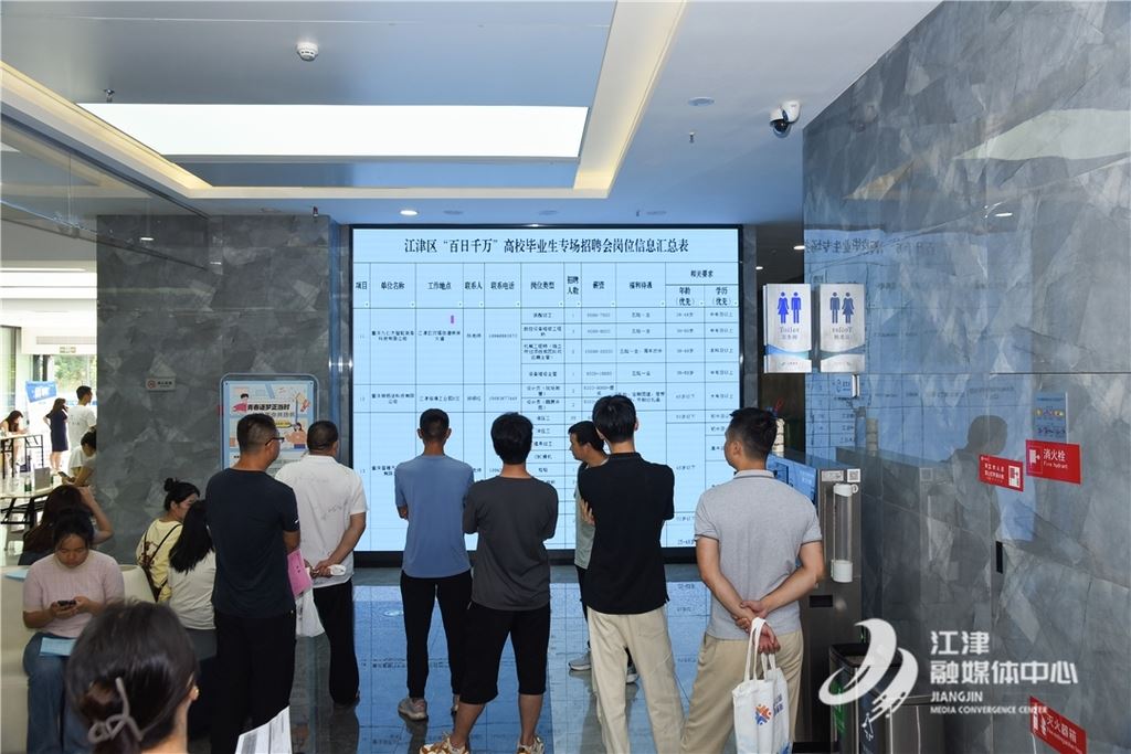 江津区“百日千万”高校毕业生专场招聘会举行