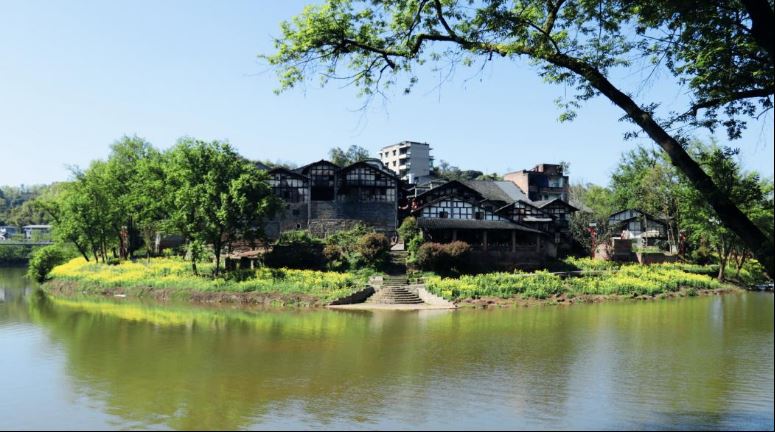 油菜花开啦！塘河古镇春日游玩攻略  春风又绿塘河岸，金黄花海满古镇