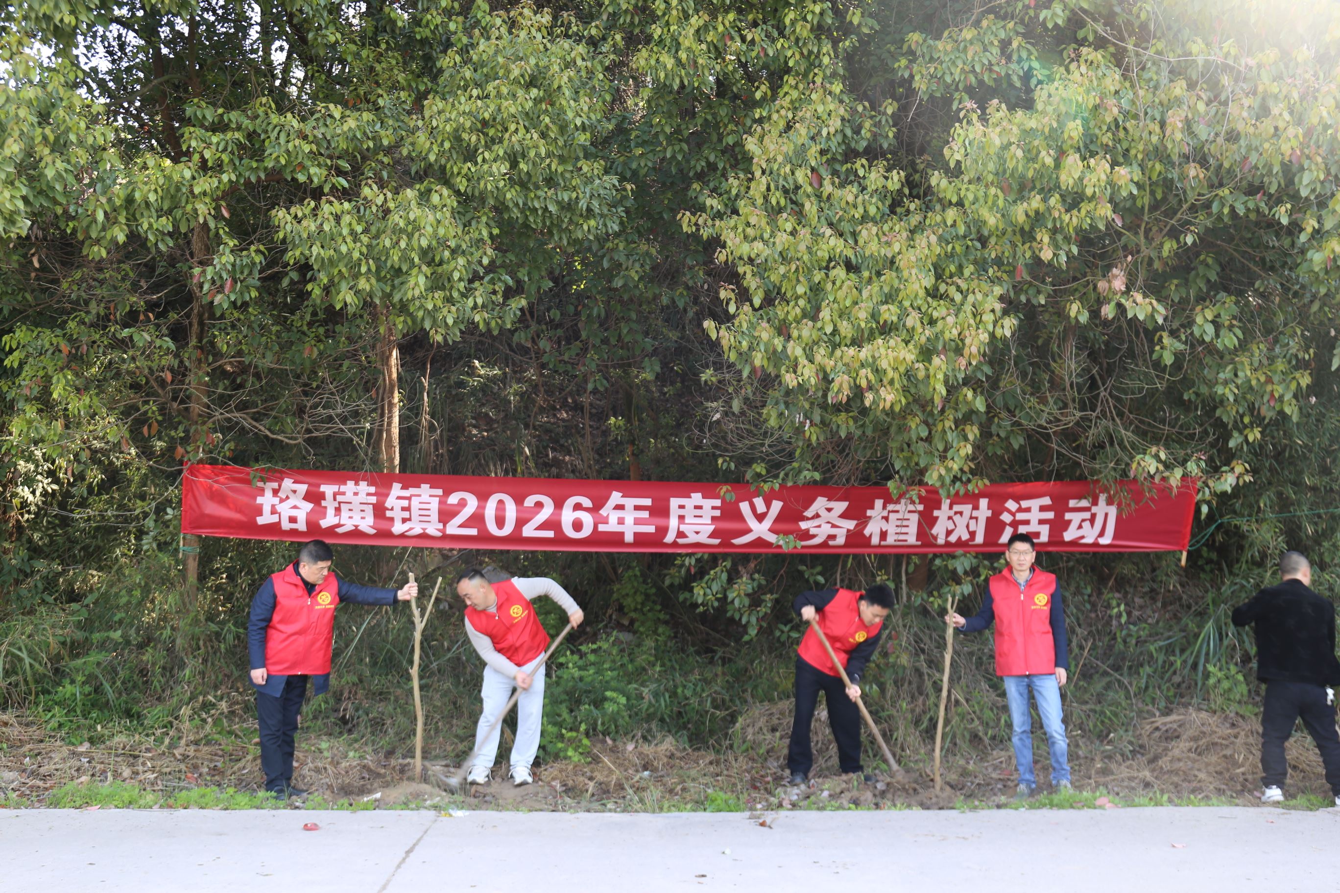 植此青绿,共“树”未来——珞璜镇开展 2026年春季义务植树活动